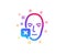 Face declined icon. Human profile sign. Vector