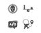 Face detect, Balance and Ab testing icons. Airplane sign. Select target, Concentration, Test chat. Plane. Vector