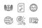 Face detect, Edit document and Laureate award icons set. Vector