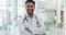 Face, doctor and Asian man with arms crossed, smile and career with success, healthcare and hospital. Portrait, male