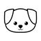 face dog adorable pedigree outline