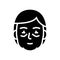 face edema health problem glyph icon vector illustration