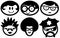 Face emoticons pack