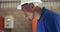 Face, engineer and black man construction worker in a warehouse closeup for manufacturing or production. Safety