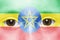 Face with ethiopian flag