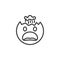 Face With Exploding Head emoji line icon
