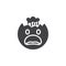 Face With Exploding Head emoji vector icon