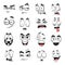 Face expression isolated vector emoticons icons