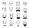 Face expression isolated vector emoticons icons