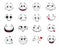 Face expression isolated vector feelings icons set