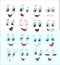 Face expression set. vector illustration emoticon cartoon