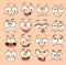 Face expression set. vector illustration emoticon cartoon