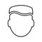 Face, faceid, facial outline icon. Line art vector