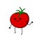 face fruit vegetable character cartoon vector illustration