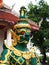 The face of a Giant Demon Guard .Head shot of Giant statue, Bangkok, Thailand. 8th May.2022