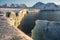 Face glacier in sun light