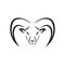 Face goat pygmy logo symbol icon vector graphic design illustration idea creative