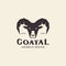Face goat pygmy vintage logo symbol icon vector graphic design illustration idea creative