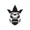 Face gorilla black with crown logo design vector graphic symbol icon illustration creative idea