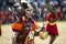 face of Inca Peruvian with tumi the intiraymi ,sun festival ,cuaco peru