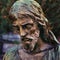 Face of Jesus Christ crown of thorns statue