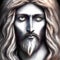 The face of Jesus, a portrait of the wounded and tortured face of Christ before the crucifixion, the memory of Easter ai Generated