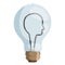 Face lamp vector concept illustration isolated design innovation bulb light resource electricity symbol solution