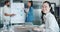 Face, laptop and smile of Asian woman in office with pride for career, occupation or job in workplace. Portrait