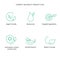 Face mask cosmetic and beauty product icon set for web, eco packaging design. Vector stock illustration isolated on