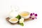 Face mask with jasmine flowers, Eggs, honey and milk.