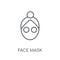 Face mask linear icon. Modern outline Face mask logo concept on