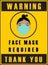 Face mask required sign. New normal wearing mask icons