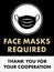 Face Masks Required Sign | Vertical Poster for Businesses and Retail Stores