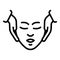 Face massage icon, outline style