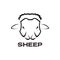 Face minimalist sheep logo design vector graphic symbol icon sign illustration creative idea