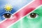 face with namibian flag
