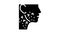 face neck ingrown hair glyph icon animation