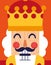 Face of nutcracker king toy icon