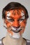 Face painting tiger