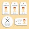 Face plastic surgery discount gift tags. Ready to use. Flat design. Vector