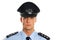 Face of policeman close-up