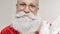 Face portrait, applause kind smiling happy Santa Claus clapping hands to support