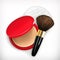 Face powder and brush