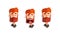 Face of Red Haired Man with Different Emotions Set, Portrait of Young Bearded Man Cartoon Vector Illustration