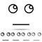 Face, with, rolling, eyes different shapes icon. Simple thin line, outline vector of emotion icons for UI and UX, website or