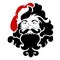 Face of Santa Claus vector. Happy Christmas icon. Celebration symbol