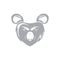 Face scare koala forest logo design vector graphic symbol icon sign illustration creative idea
