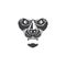 Face scare panther logo design vector graphic symbol icon sign illustration creative idea