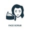 Face Scrub icon. Simple element from skin care collection. Creative Face Scrub icon for web design, templates