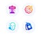 Face search, Attraction and Settings gear icons set. Loyalty tags sign. Vector